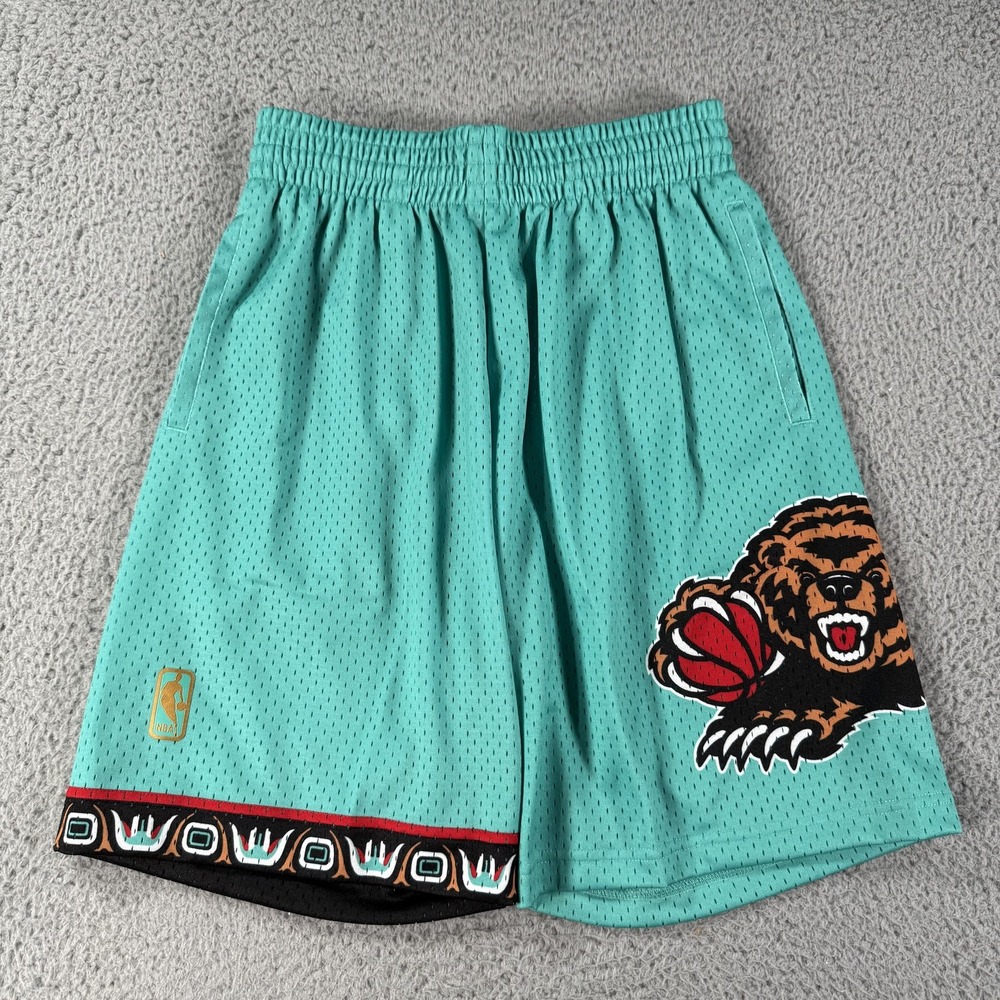 Vancouver Grizzlies Shorts Mens Small Teal NBA Basketball Hardwood Classics 90s‎